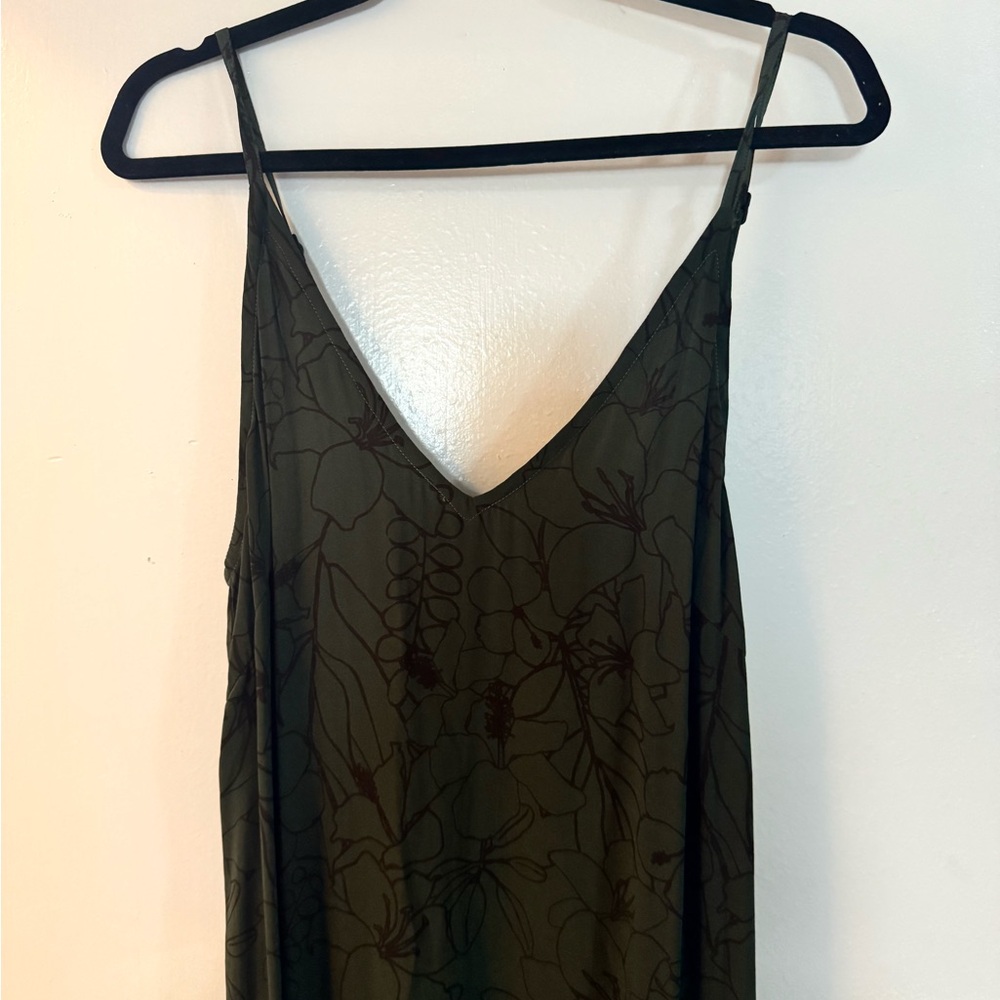 Acacia Swimwear Dark Green Floral Dress